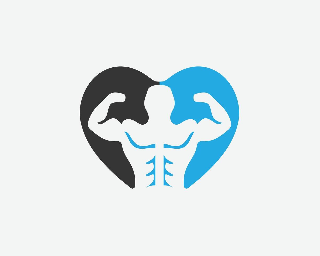 amore fitness logo modello. fitness logo modello piatto design vettore