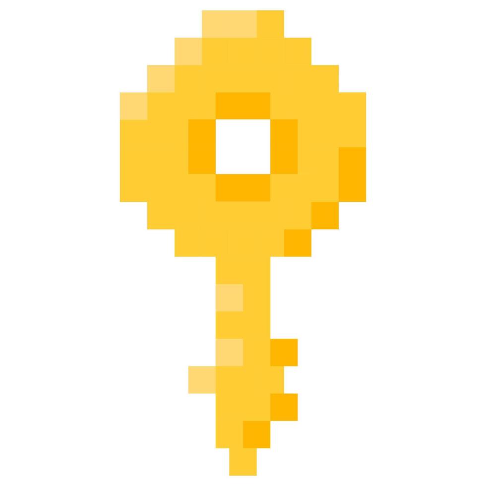 chiave per 8 bit Giochi. vettore icona nel pixel arte stile