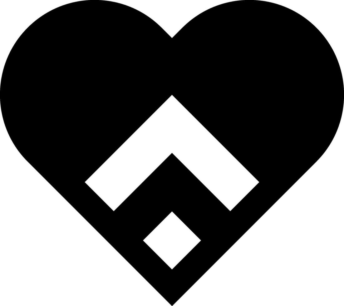 semplice decorativo nero colore minimalista cuore vettore