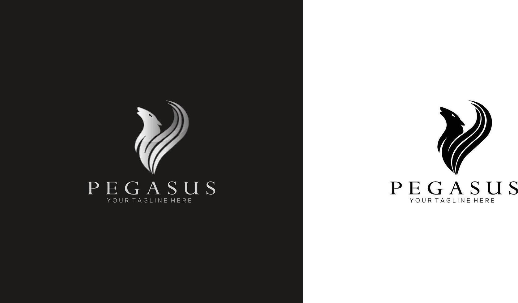 Pegasus logo design vettore modello per attività commerciale e Servizi