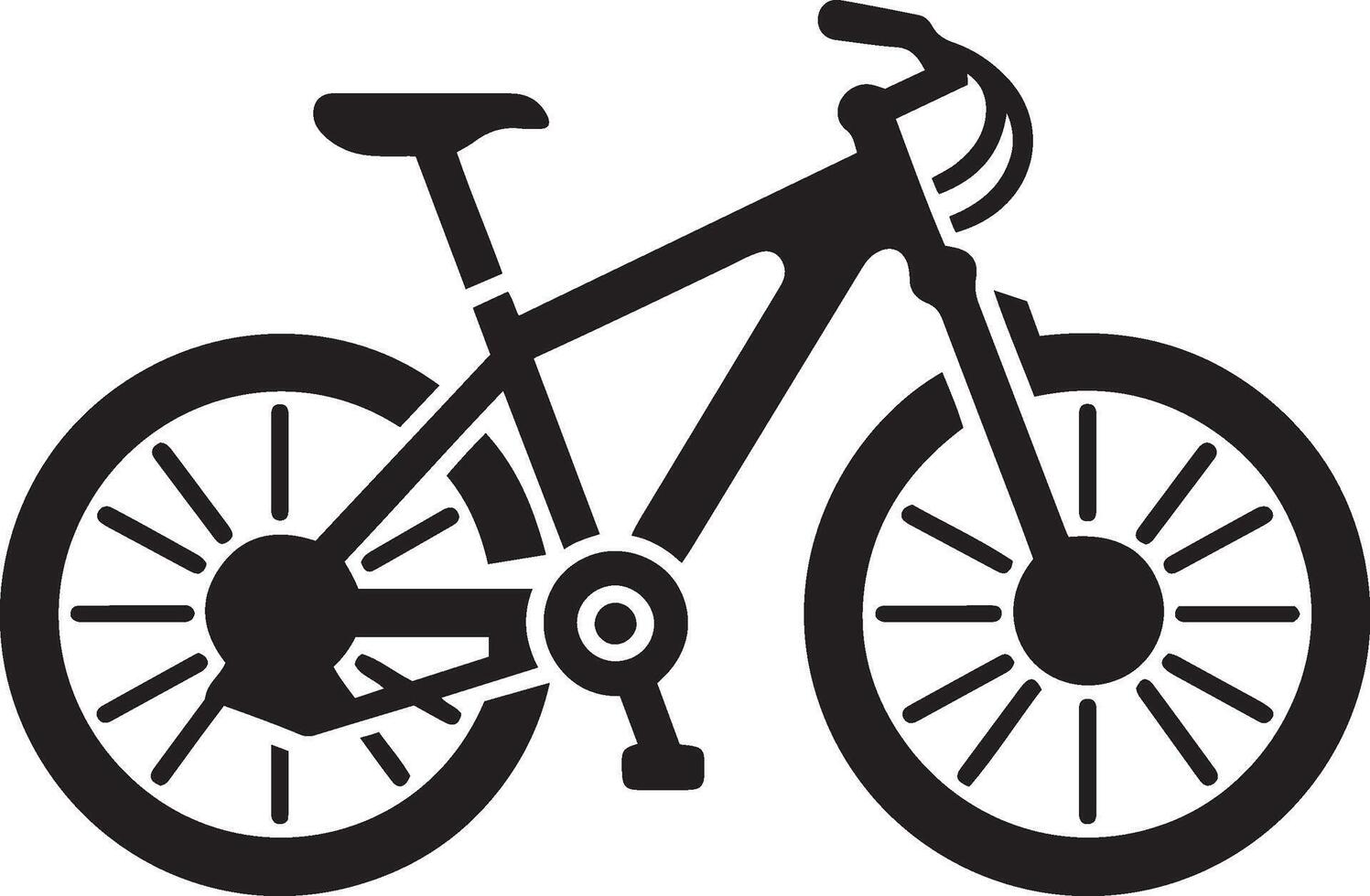 bicicletta vettore icona su bianca sfondo. cartello per bicicletta sentiero isolato su bianca sfondo.