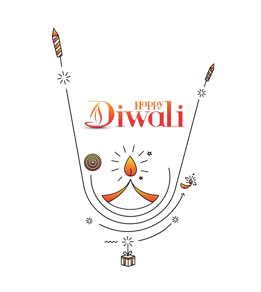 poster di banner di vendita felice diwali, illustrazione vettoriale. vettore