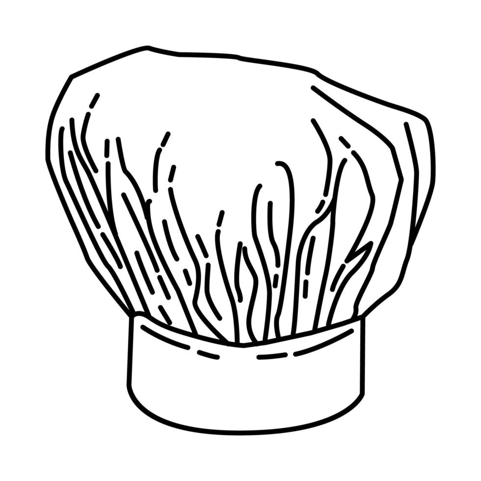 icona del cappello da chef. scarabocchiare lo stile dell'icona disegnato a mano o contorno vettore