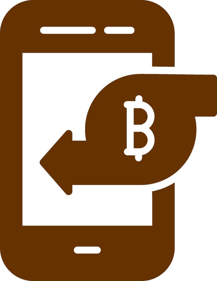 bitcoin mobile vettore icona