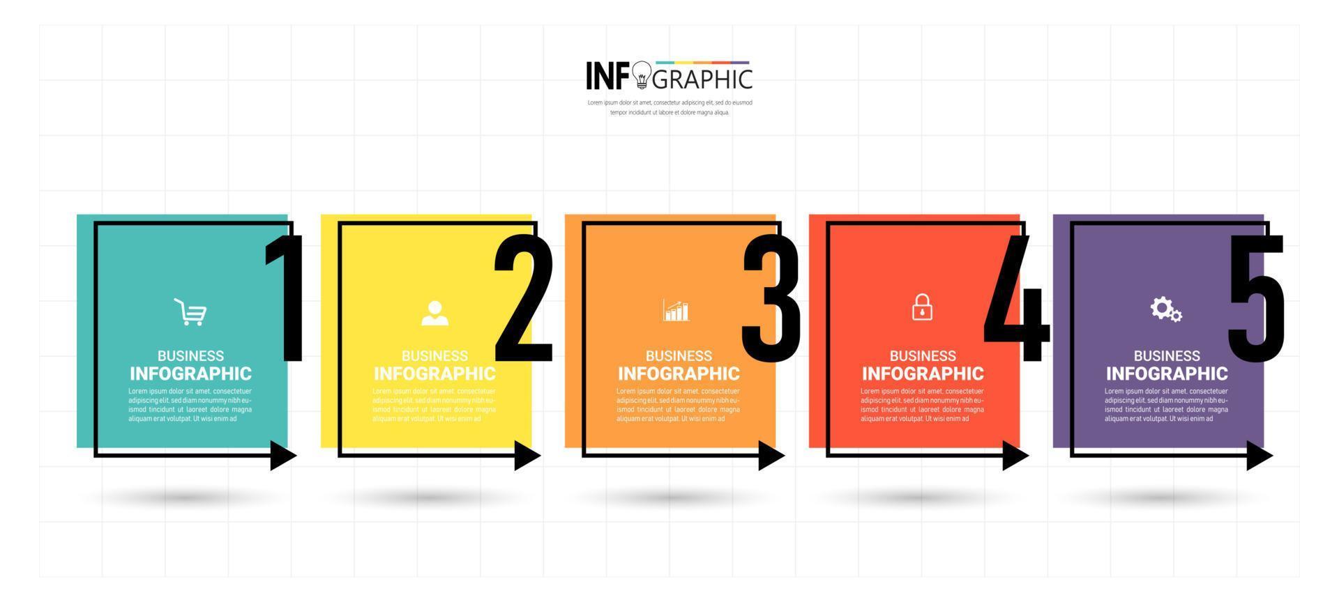 modello di progettazione infografica timeline vettore