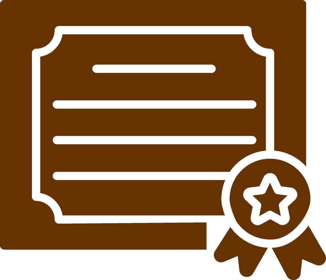 icona di vettore del certificato