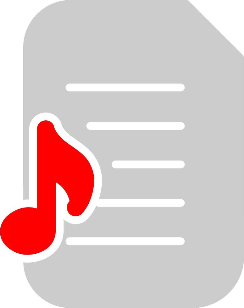 Audio documento vettore icona
