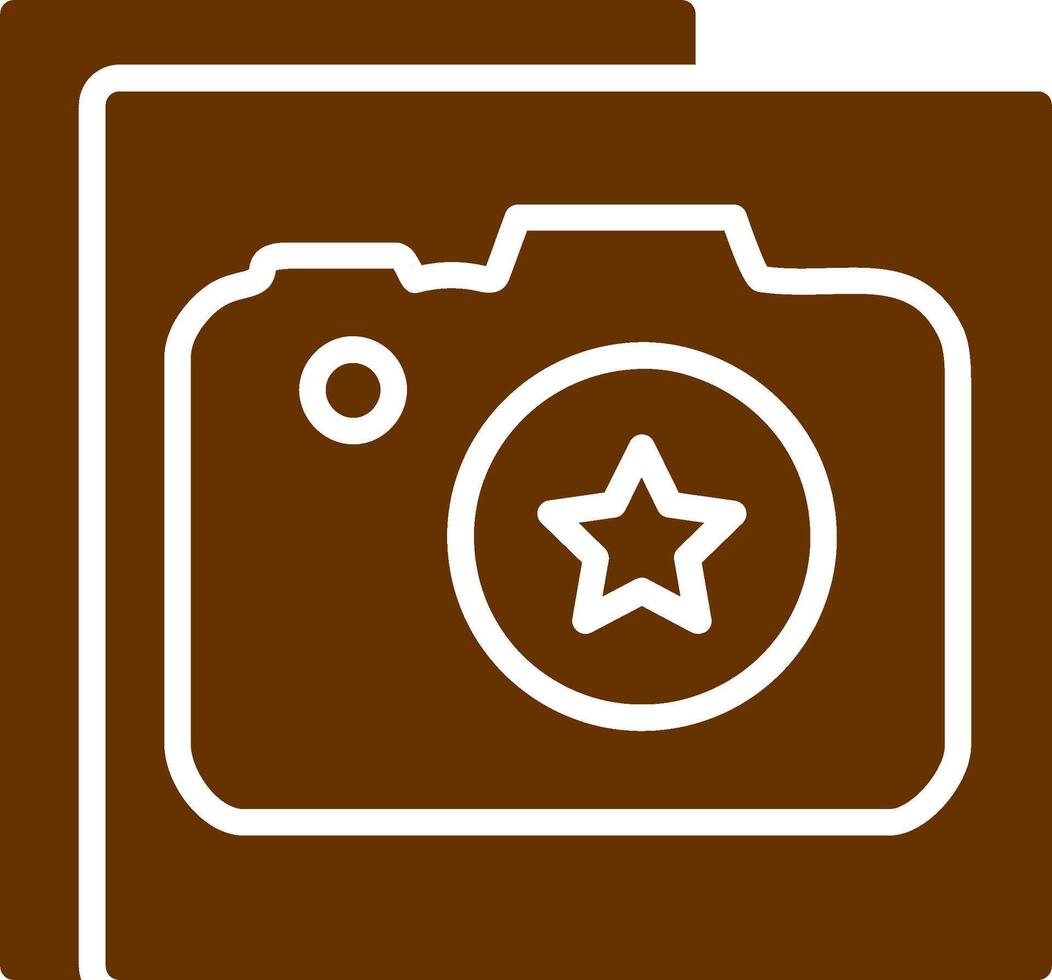 stella fotografia vettore icona