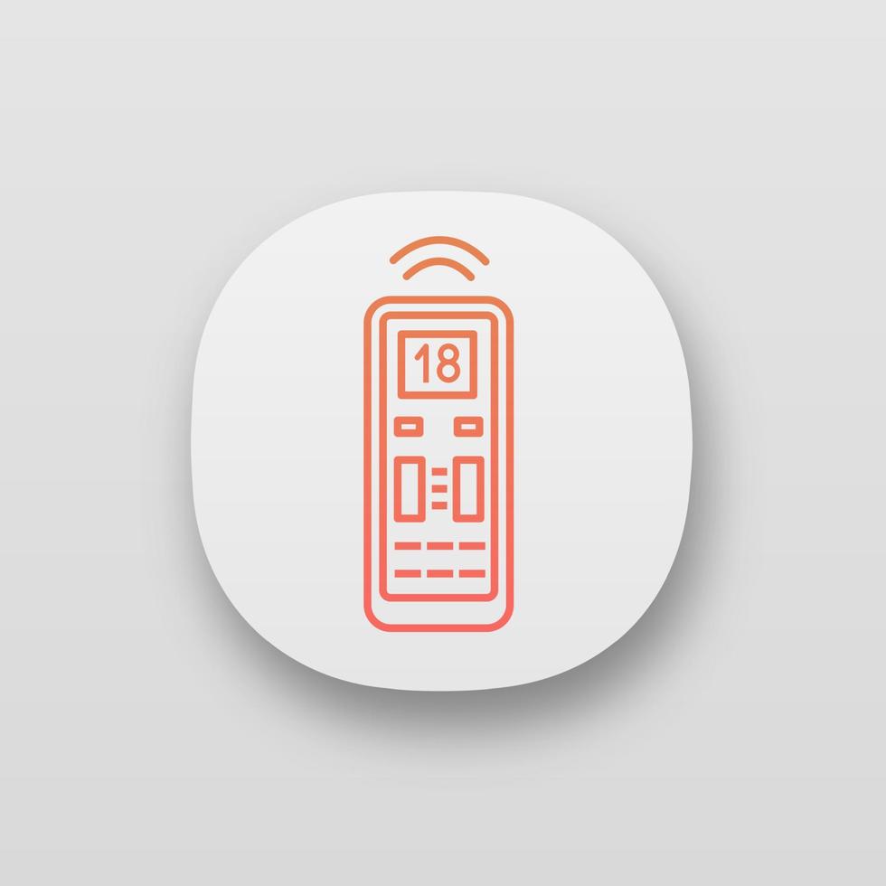icona dell'app del telecomando del condizionatore d'aria. interfaccia utente ui ux. applicazione web o mobile. illustrazione vettoriale isolato