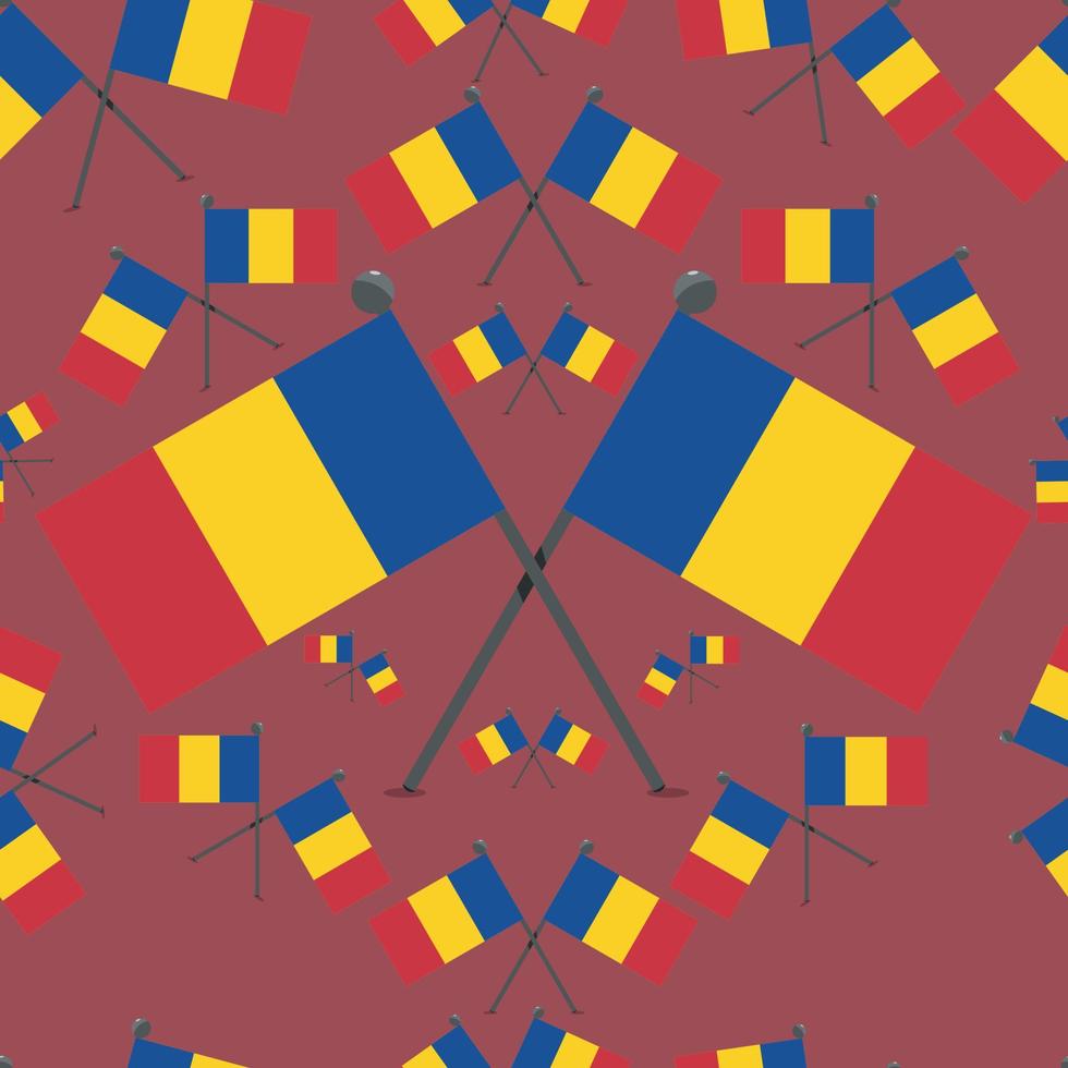 illustrazione vettoriale del modello bandiere romania