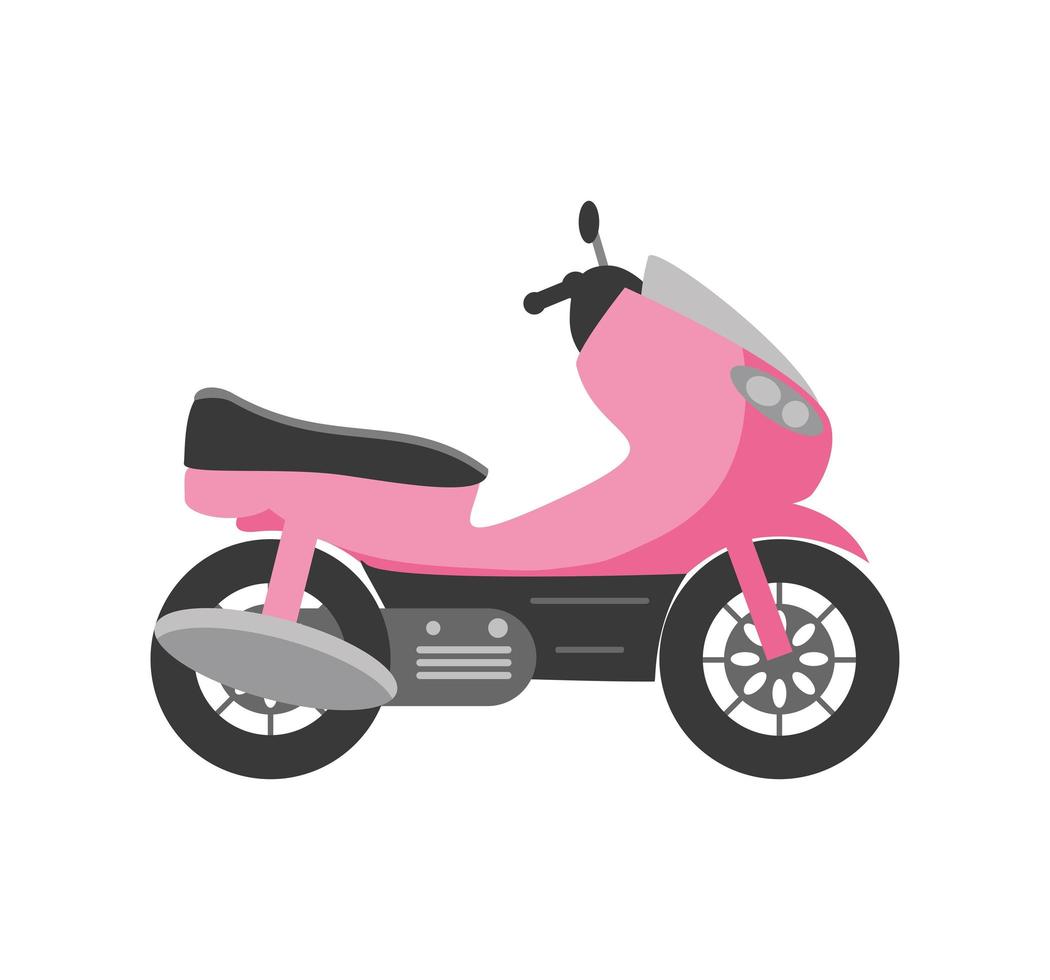 moto da trasporto rosa vettore