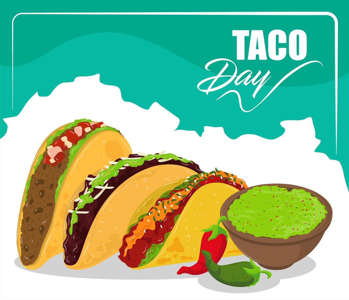 taco day tradizionale vettore