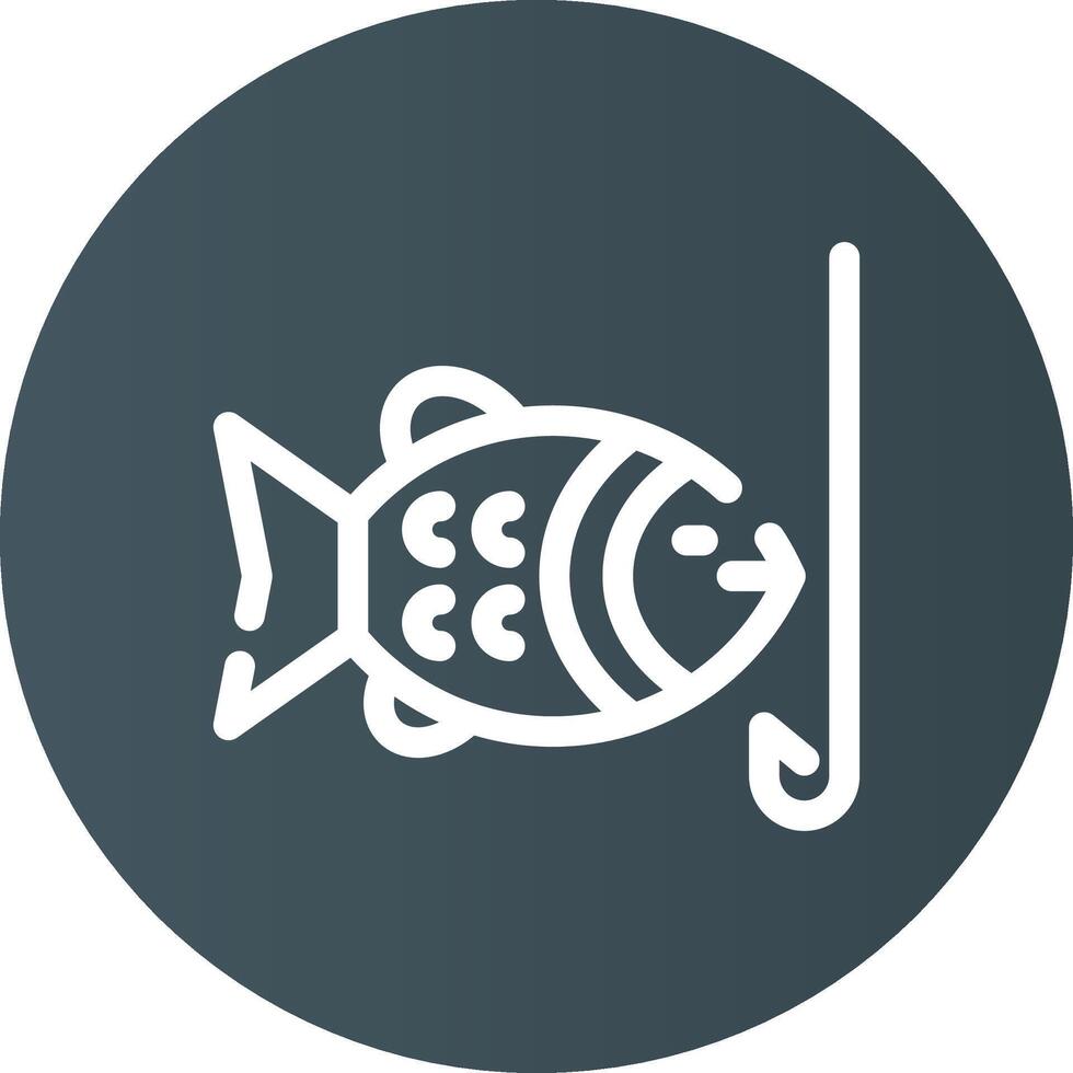 agganciata pesce creativo icona design vettore