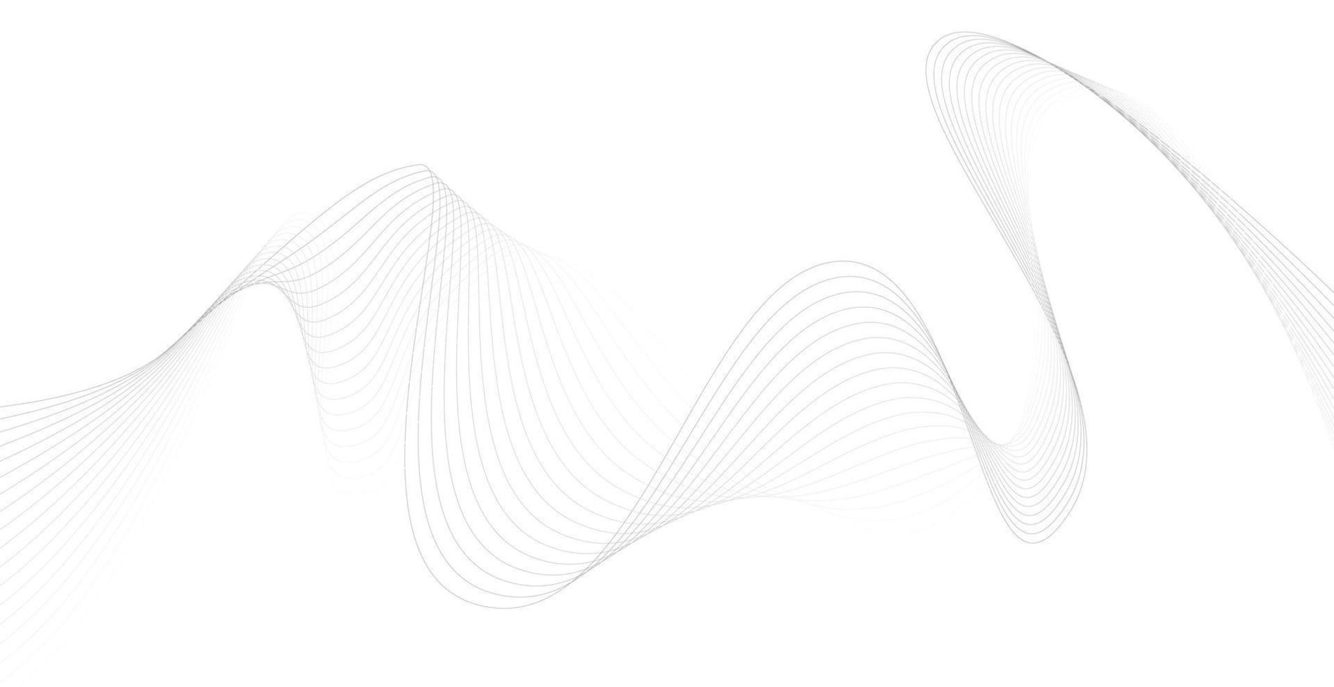 strisce ondulate astratte su uno sfondo bianco isolato. arte della linea d'onda, design curvo e liscio. illustrazione vettoriale eps 10.