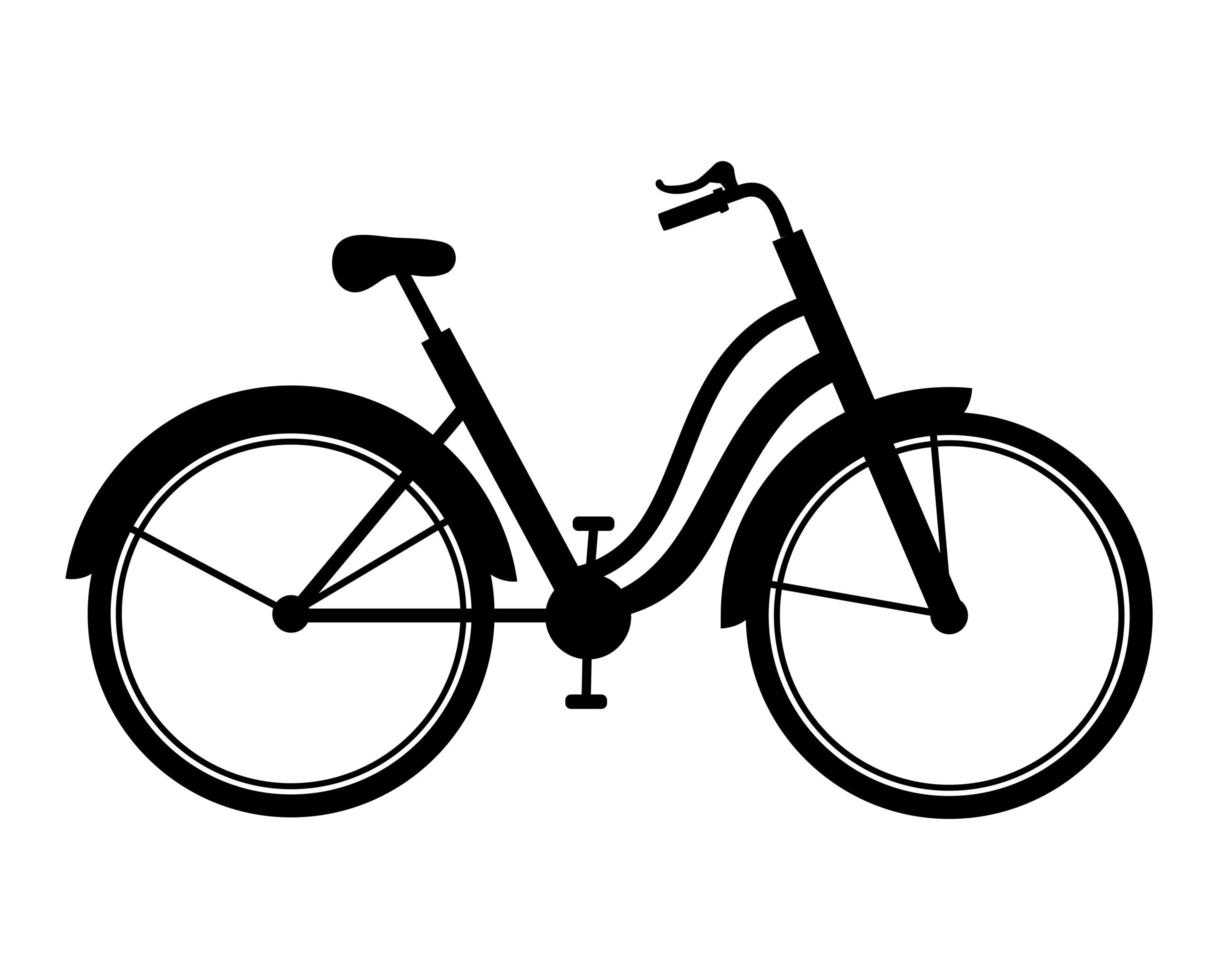 icona della bici nera vettore