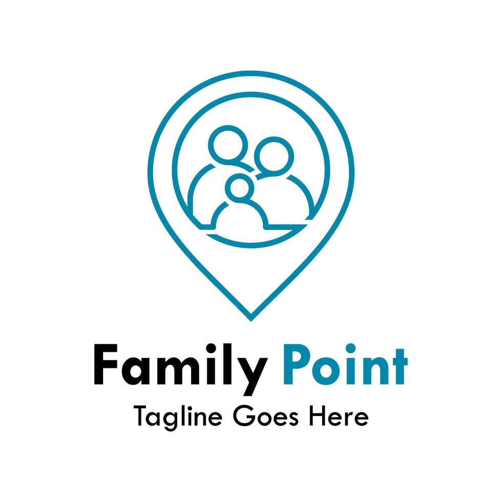 famiglia punto logo modello illustrazione vettore