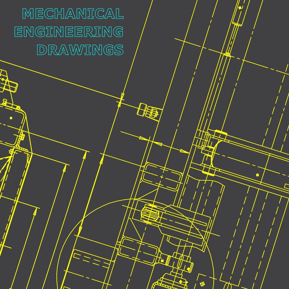 planimetria. illustrazione di ingegneria vettoriale. sistemi di progettazione assistita da computer vettore