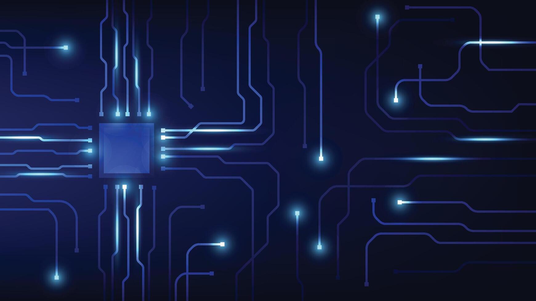 circuito tavola sfondo con blu luce. futuristico tecnologia grafico design vettore