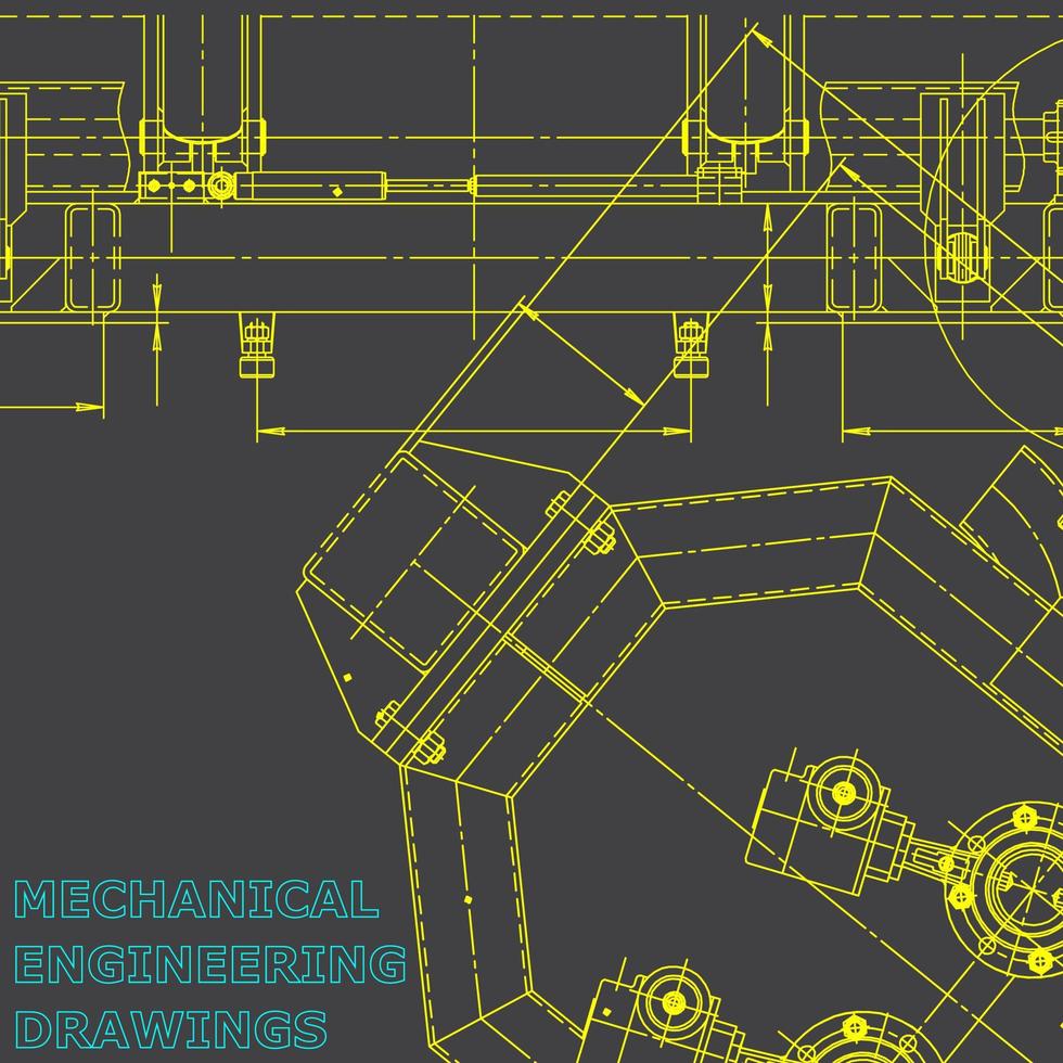 planimetria. illustrazione di ingegneria vettoriale. sistemi di progettazione assistita da computer vettore