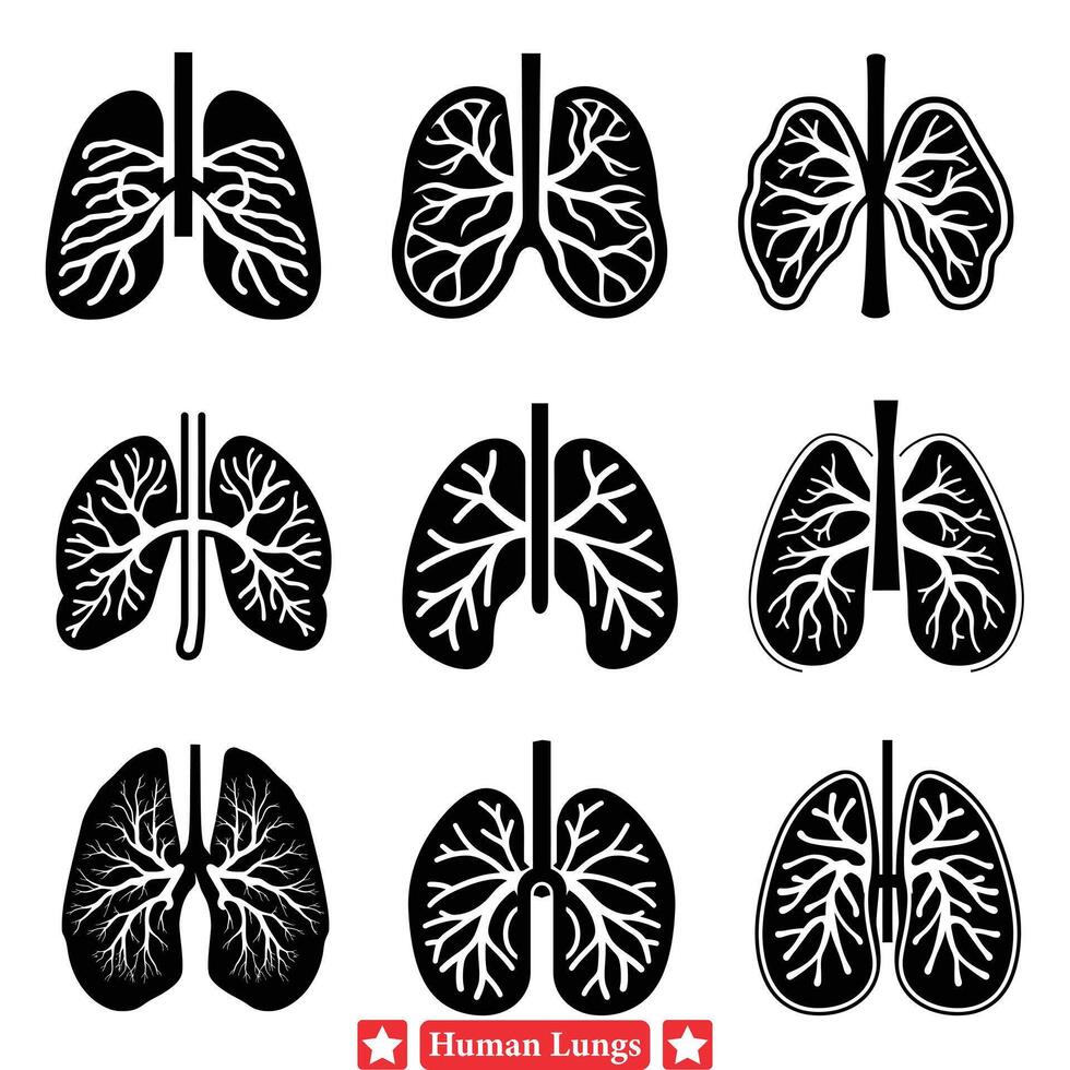 globale vettore illustrazioni di umano polmoni per medico sito web banner