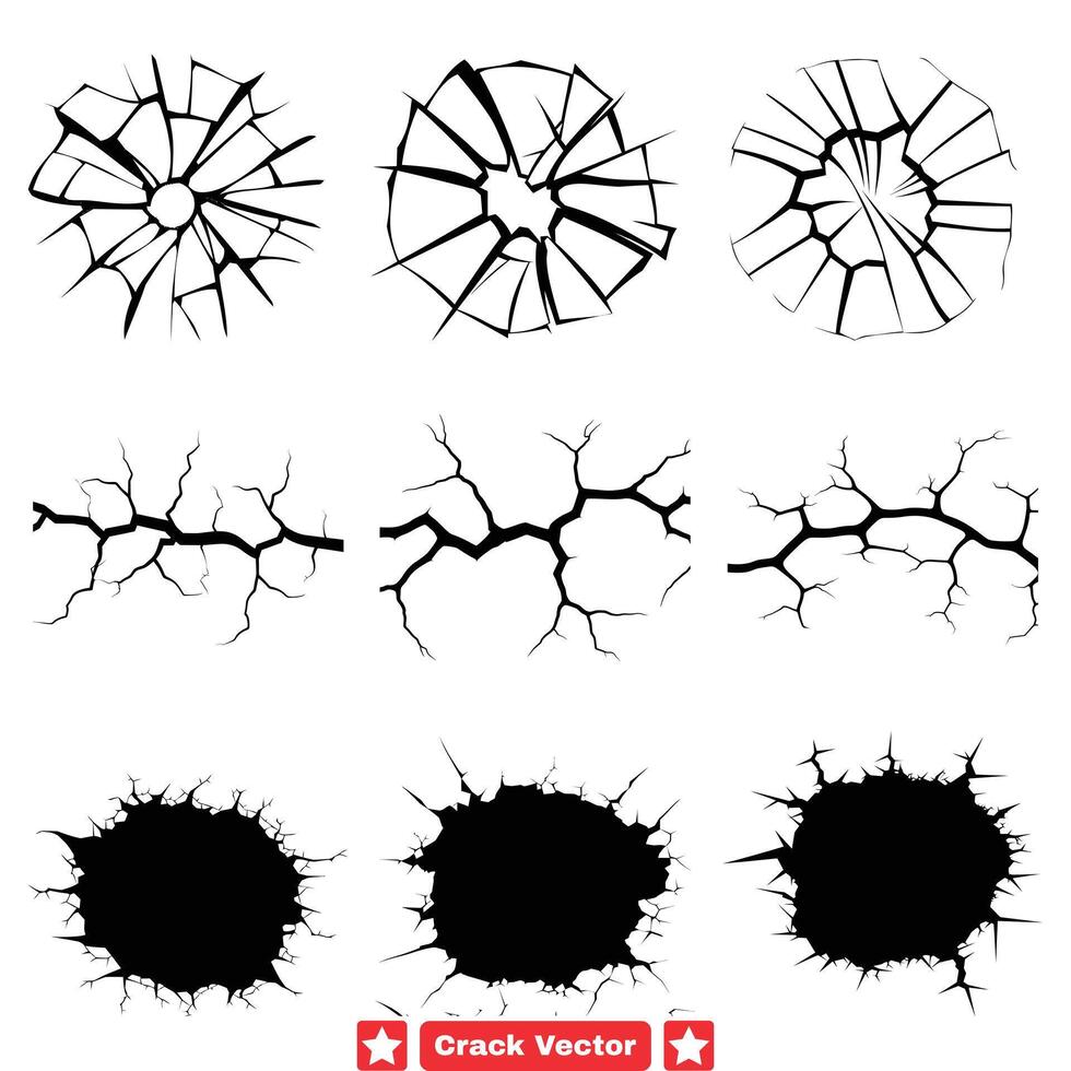 creativo crepa modello vettore collezione carburante il tuo immaginazione