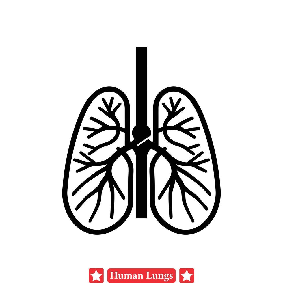 chiaro e conciso umano polmoni diagrammi adatto per medico manifesto disegni vettore