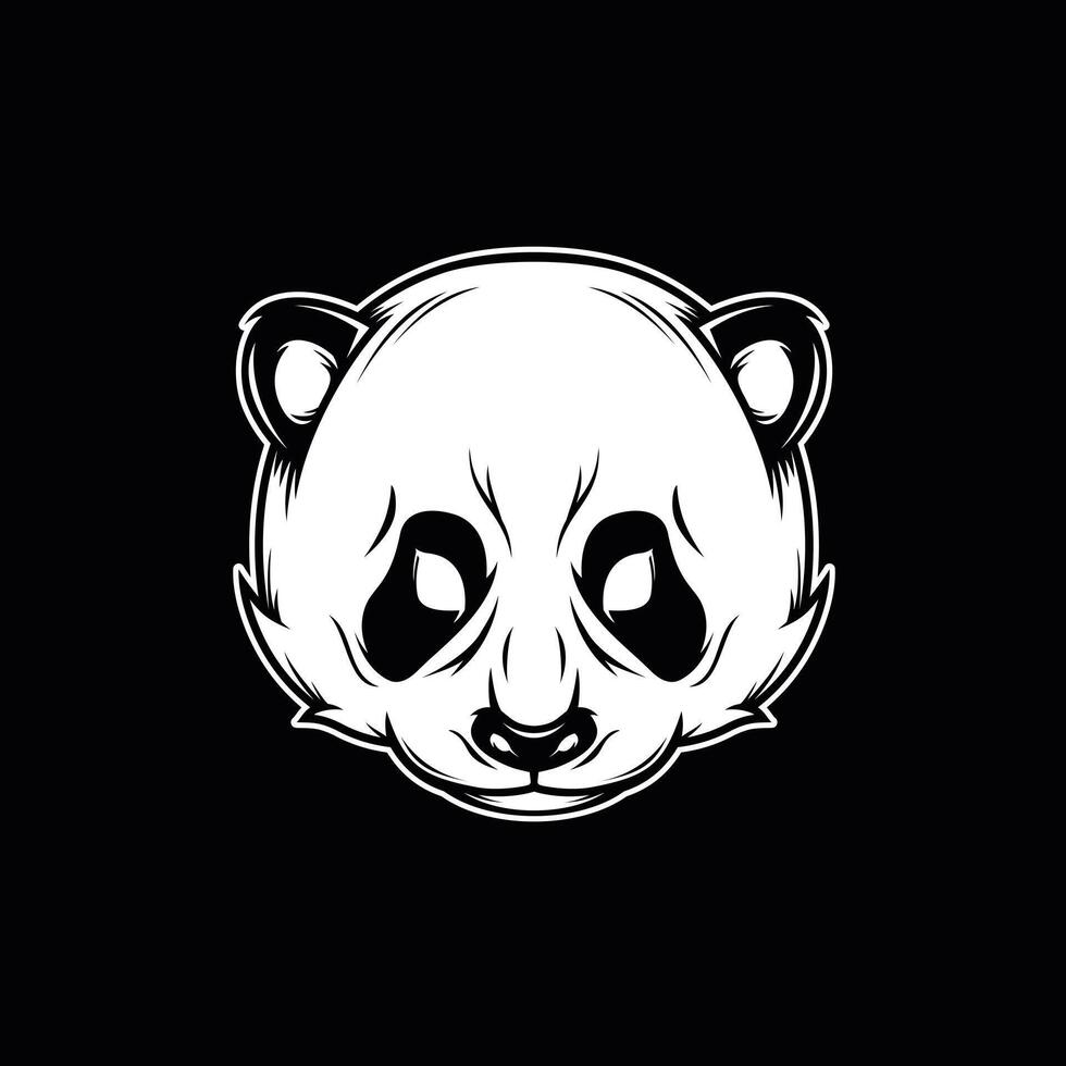 panda testa illustrazione vettore