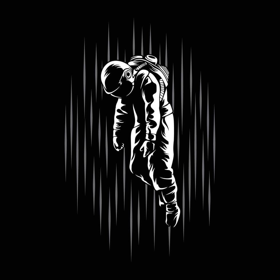 astronauta nel perso illustrazione vettore