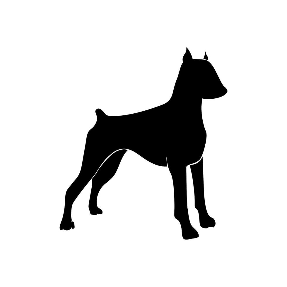 cane nero icona vettore illustrazione