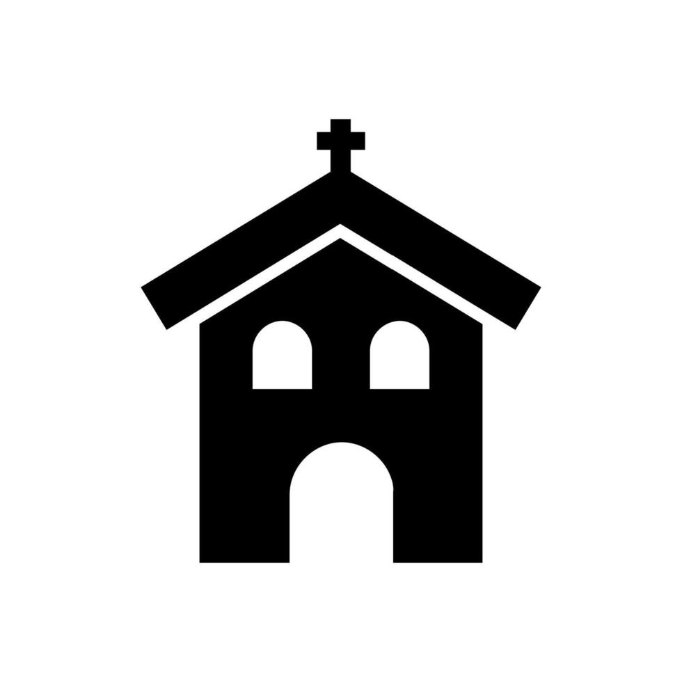 chiesa illustrata su sfondo bianco vettore
