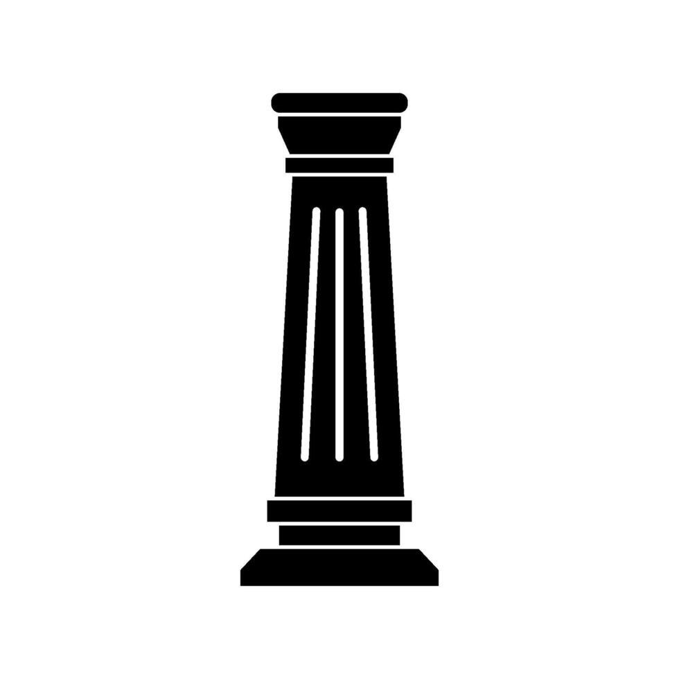 colonna del tempio illustrata su sfondo bianco vettore