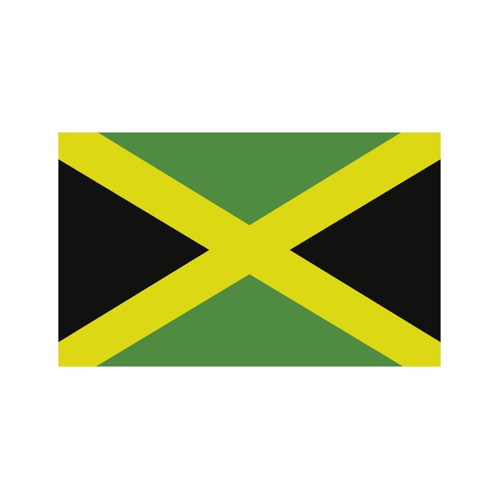 Giamaica bandiera su bianca sfondo vettore