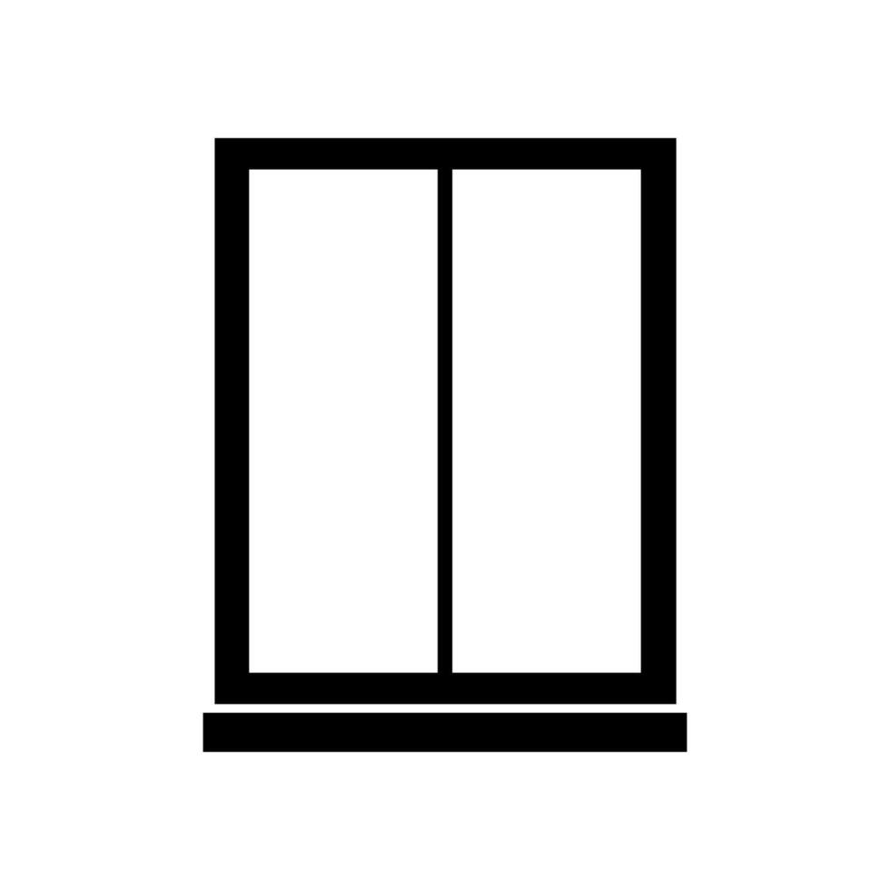 finestra illustrata su sfondo bianco vettore
