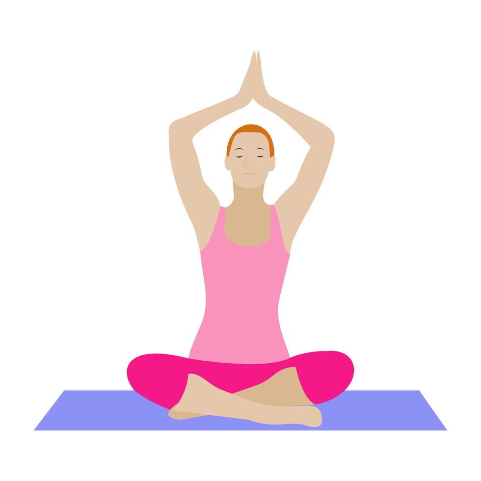 yoga in stile buddha vettore
