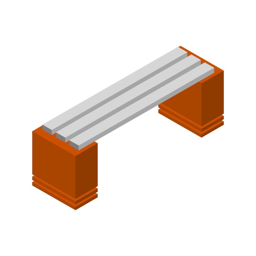 panca isometrica su uno sfondo vettore