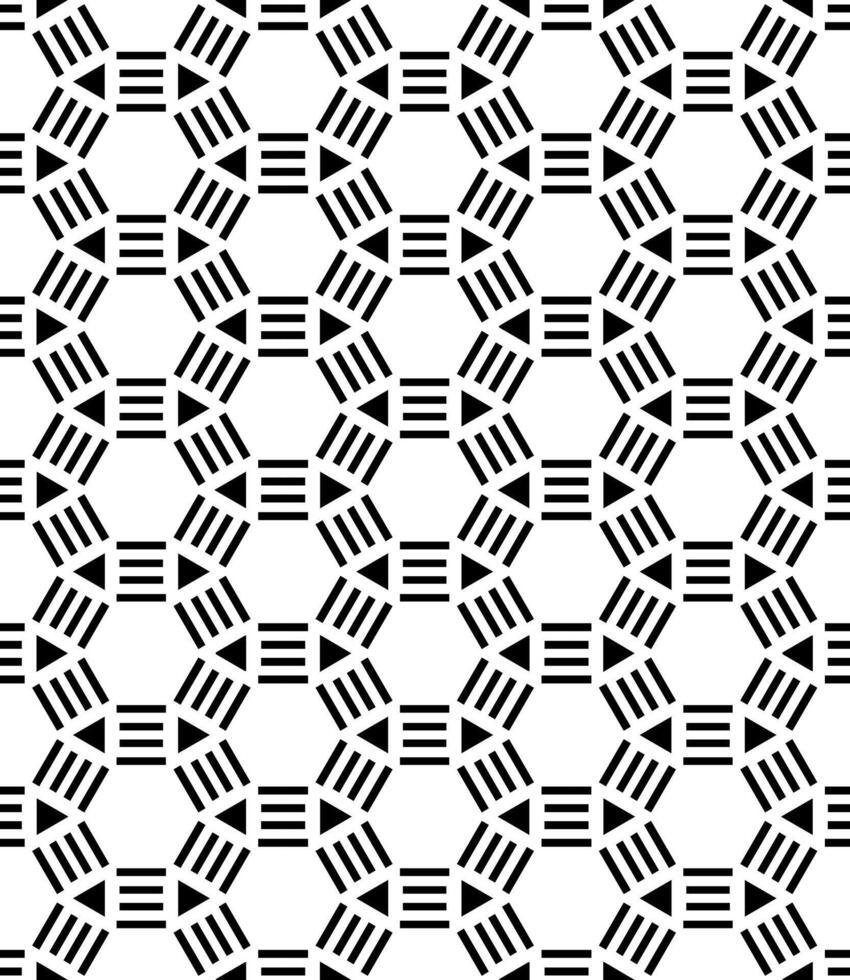 nero e bianca senza soluzione di continuità astratto modello. sfondo e sfondo. in scala di grigi ornamentale design. vettore