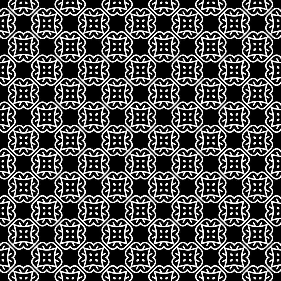 nero e bianca senza soluzione di continuità astratto modello. sfondo e sfondo. in scala di grigi ornamentale design. vettore