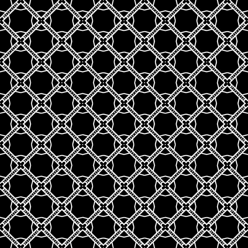 nero e bianca senza soluzione di continuità astratto modello. sfondo e sfondo. in scala di grigi ornamentale design. vettore