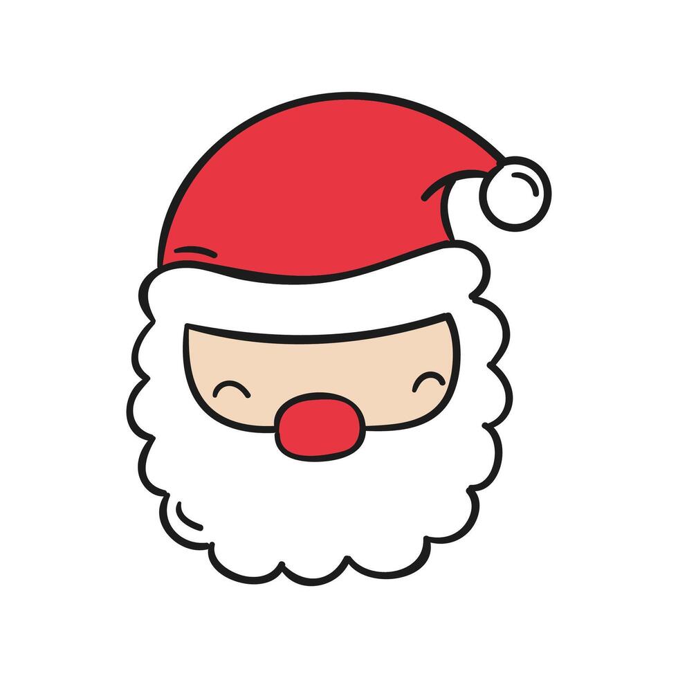 mano disegnato Santa Claus cartone animato illustrazione per Natale stagione celebrazione vettore