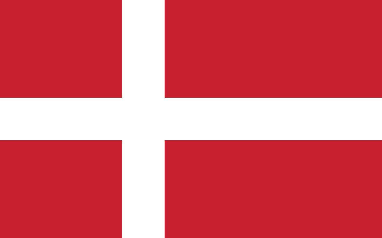 Danimarca bandiera vettore illustrazione. Danimarca nazionale bandiera.
