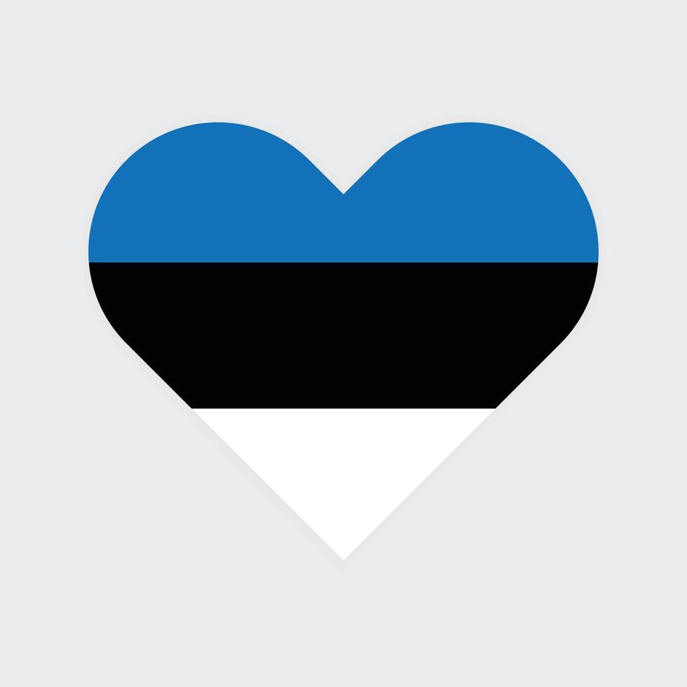 Estonia nazionale bandiera vettore illustrazione. Estonia cuore bandiera.