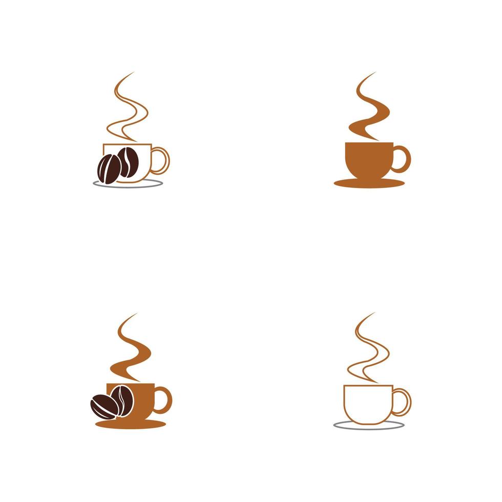 illustrazione vettoriale di progettazione del modello dell'icona del logo della caffetteria