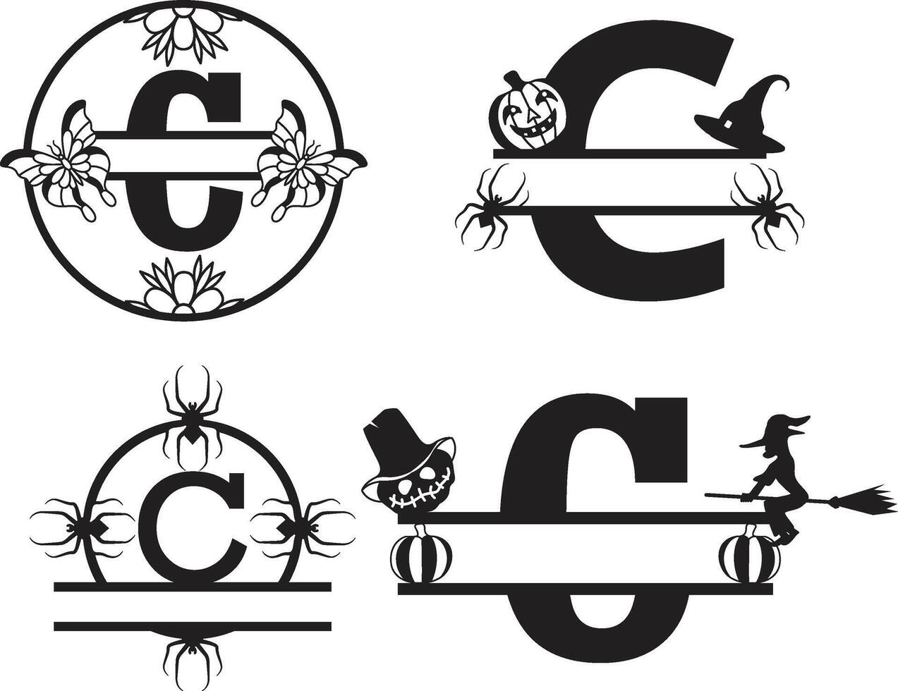 laser tagliare alfabeto monogramma lettera nome cartello vettore