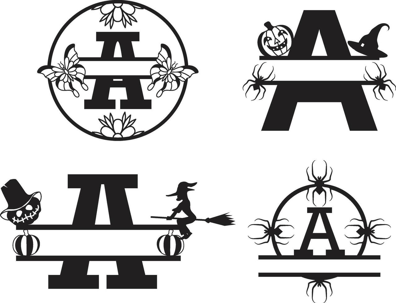 laser tagliare alfabeto monogramma lettera nome cartello vettore
