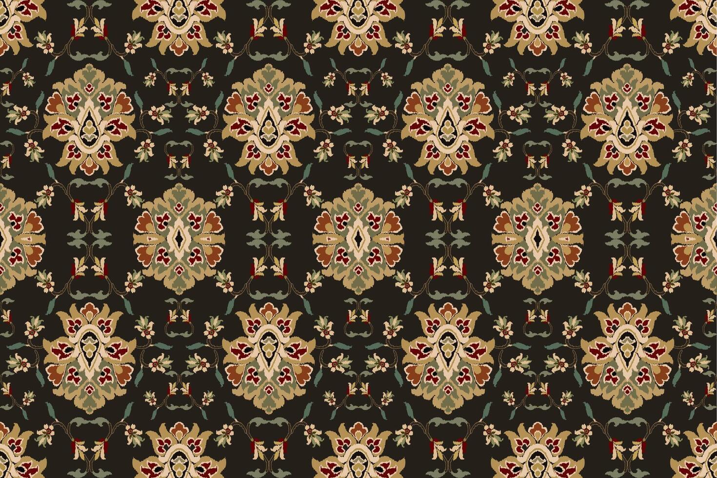 ikat tribale indiano senza soluzione di continuità modello. etnico azteco tessuto tappeto mandala ornamento nativo boho gallone tessile.geometrico africano americano orientale tradizionale vettore illustrazioni. ricamo stile.