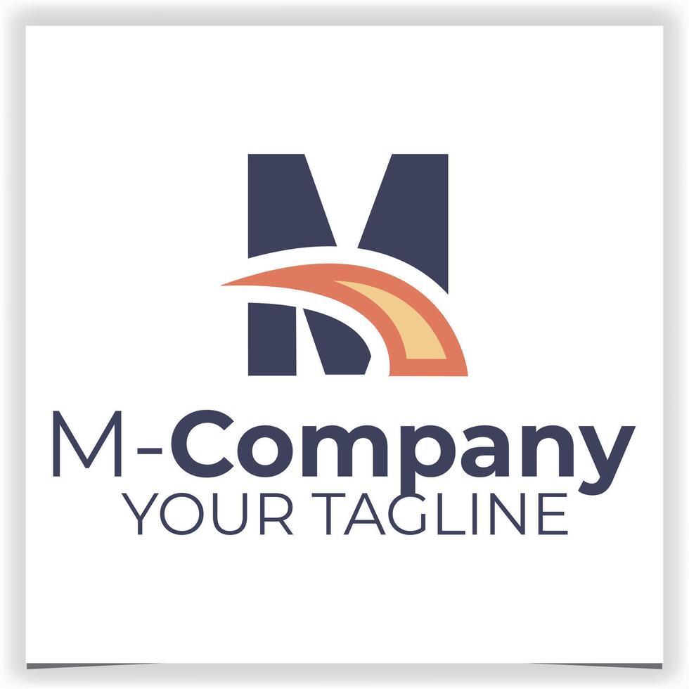 vettore lettera m logo design modello