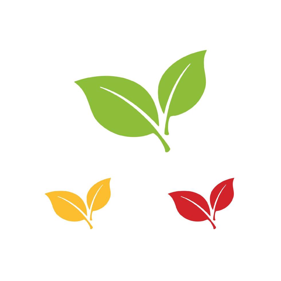 icona di vettore dell'elemento foglia verde della natura. disegno di simbolo di vettore di foglie verdi