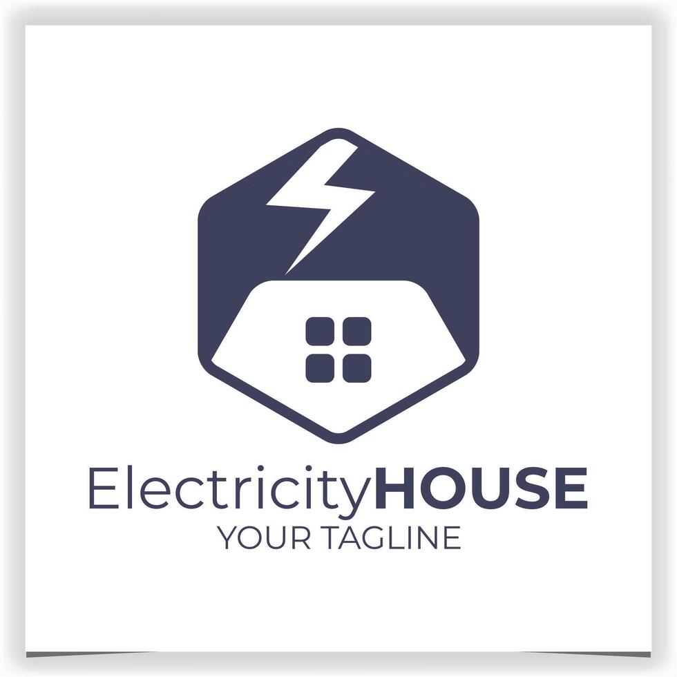 vettore casa elettricità logo design modello