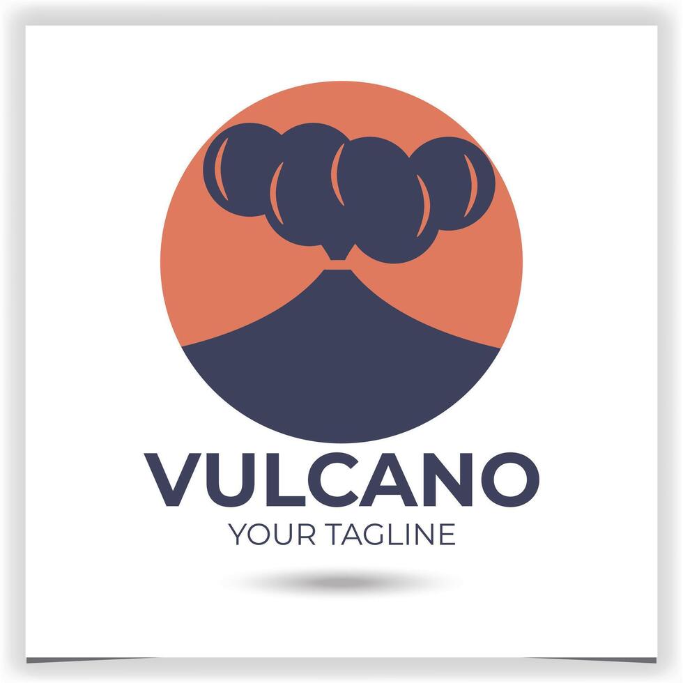 vettore vulcano logo design modello