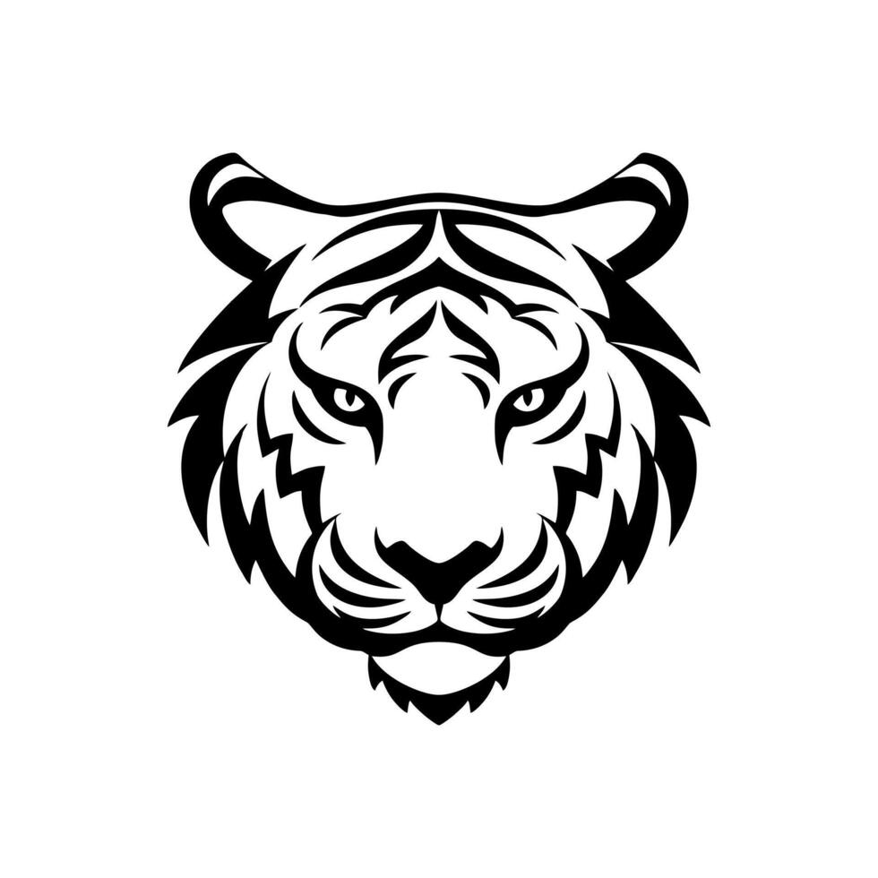 tigre testa logo vettore